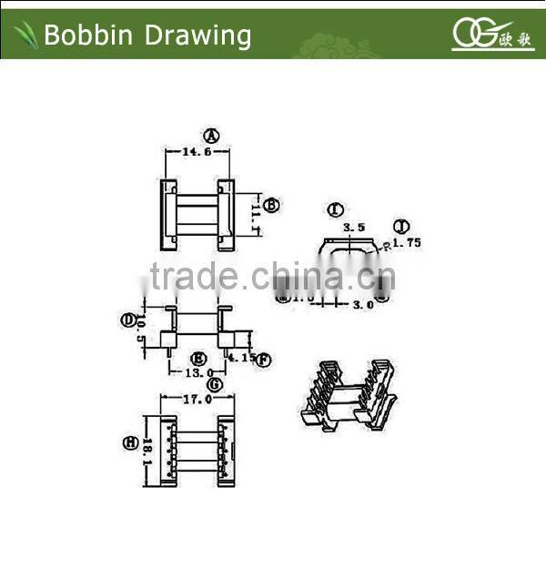 EPC17 plastic bobbin for transformer