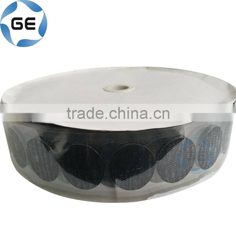 Self Adhesive Nylon Hook and Loop Dots with Anti-sticking Paper Customized Round Sticky Hook Loop Dot with Back Hot Melt Glue
