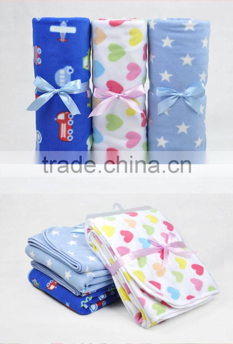 Knitting Foldable Stitched Polar Fleece Plaid Blanket