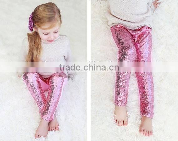 Wholesale Baby Girl First Birthday Outfit Girls Leggings Sequin Leggings Sequin Pants