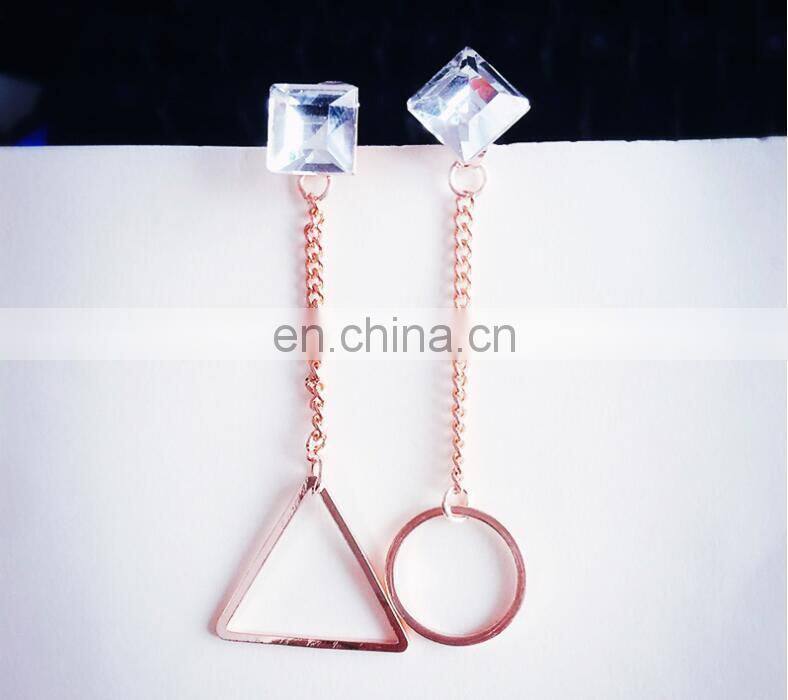 Contracted Han Guoer nail female long tassel earrings hand geometry eardrop asymmetric earrings wholesale pearl earrings