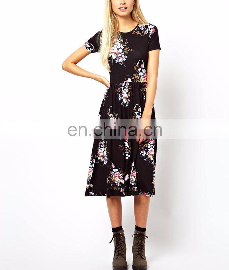 Short sleeve Clothing Vintage Tapestry Floral party dress