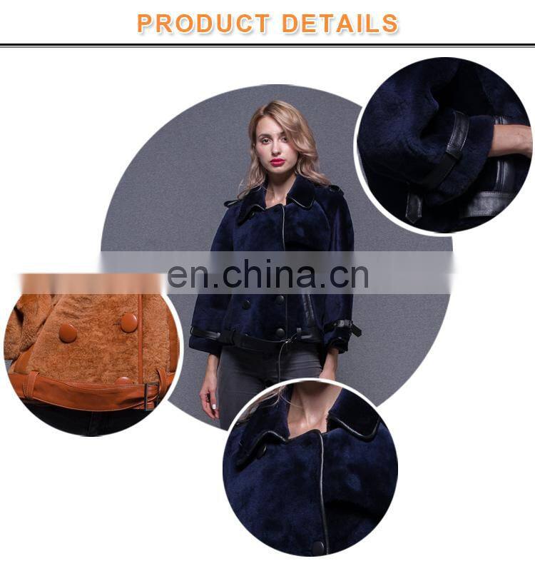 Winter Fashion Lamb Skin Fur Coats Double Face Sheepskin Fur Jacket