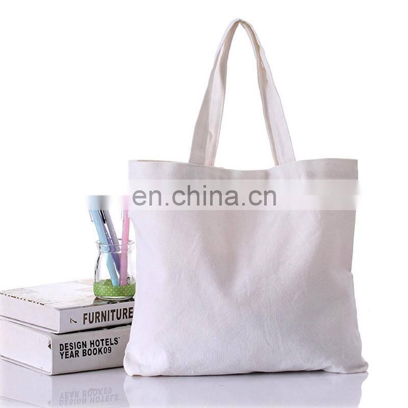 Hot popular white tote bag with customized logo wholesale