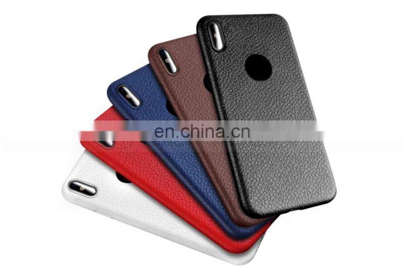 Protective Case Leather lines Phone Case for iPhone X Soft TPU Back Cover