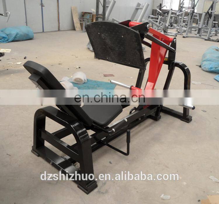 Commercial gym equipment with plate loaded leg press LH09