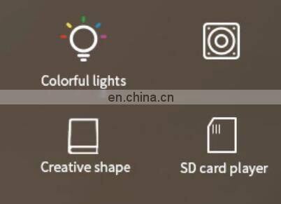 2019 new foldable Colorful LED wooden Light Bluetooth Speaker Book Lamp With Remote Control