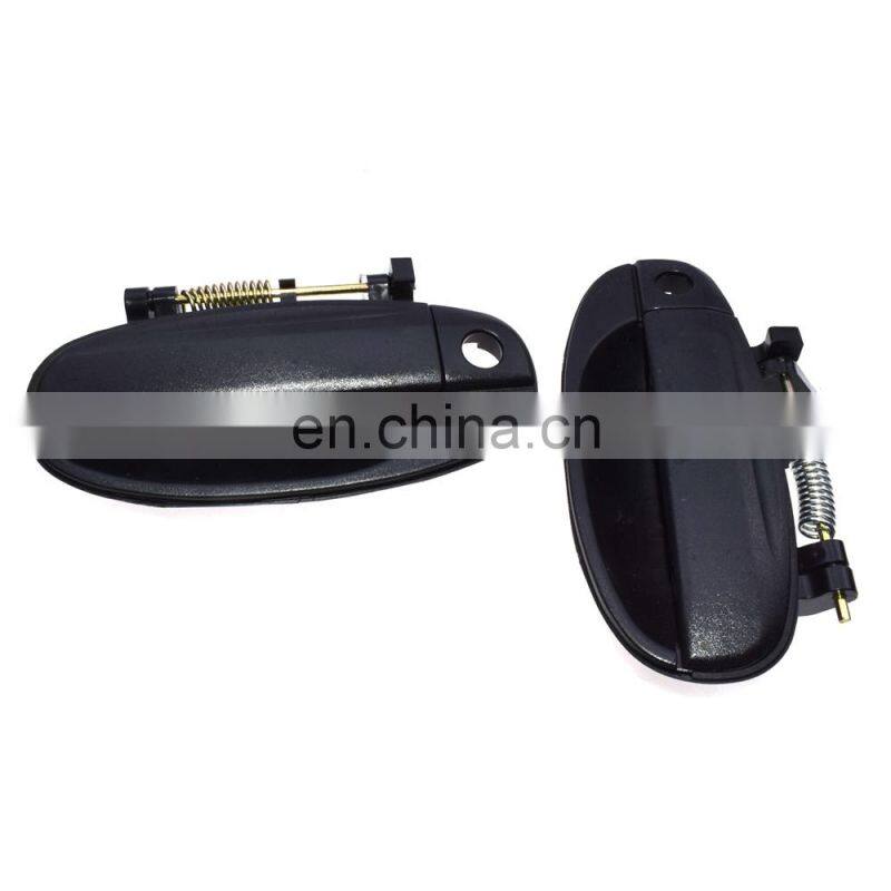 Pair For 04-08 Chevy Aveo Front Black Outside Outer Exterior Door Handles New