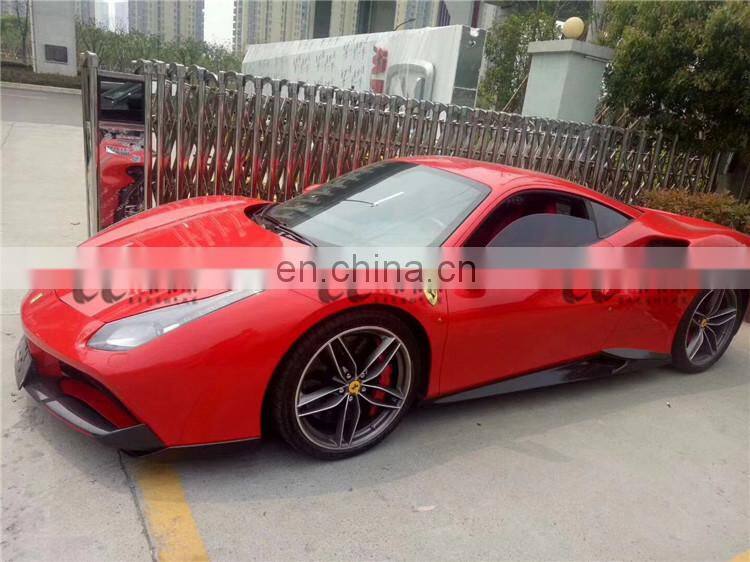Beautiful carbon fiber material body kit for Ferrari 488 GTB in novitec style front lip rear lip side skirts fender wing spoiler