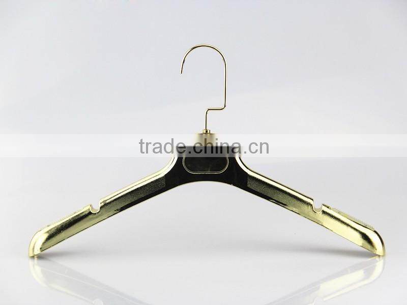IMY-353 golden shiny dress hanger deluxe electroplating hanger