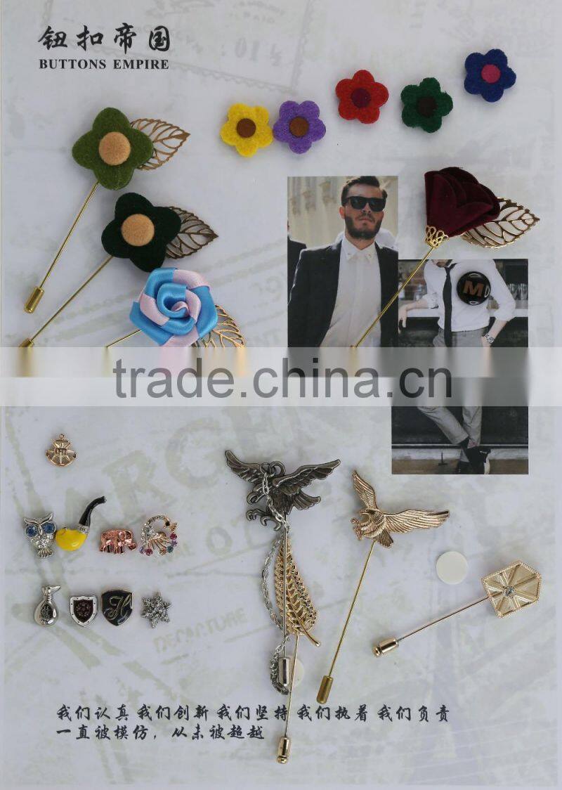 gold double straw crossed alloy brooch