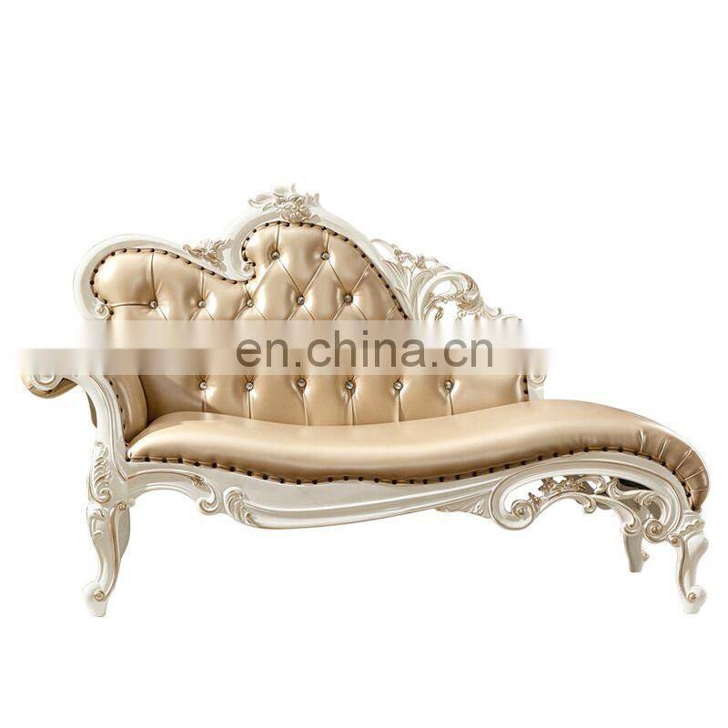European solid wood chaise longue