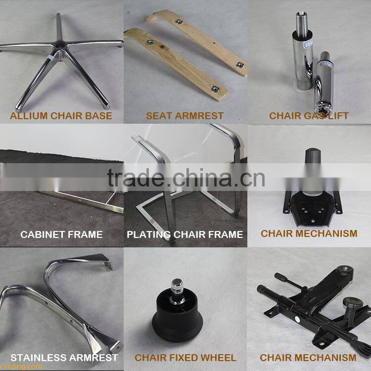 A886 stainless steel offcie chair armerest with wood pad