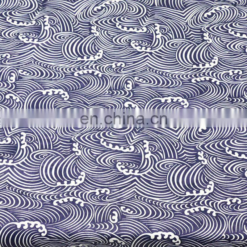 Japanese ripple Auspicious cloud pure cotton printing cloth non-fluorescent cotton DIY patchwork fabric