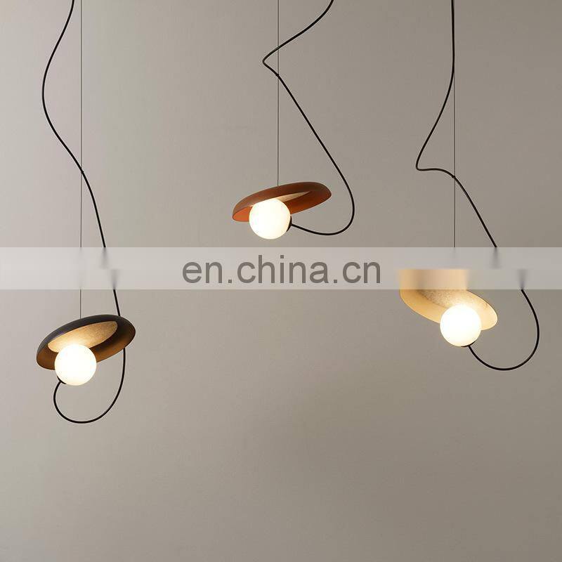 nordic modern indoor E27 Creative designer glass ball Pendant Lights bay window dining room small chandelier