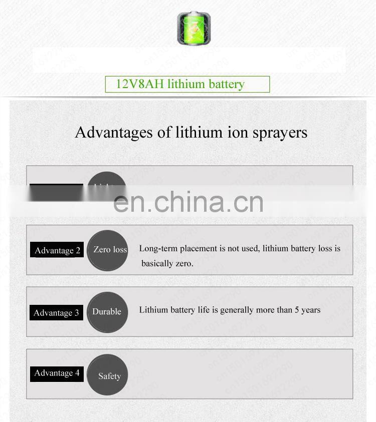 A 10/12/14AH Intelligent Lithium Battery Electric sprayer Agricultural Pesticide High pressure charge dispenser Garden equipment