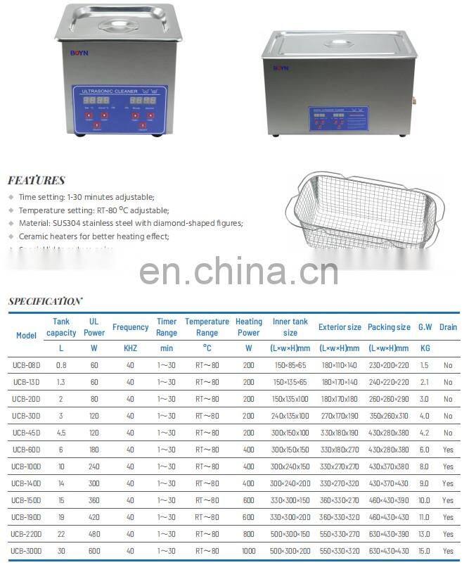 UCB series Ultrasonic Cleaner cleaning bath