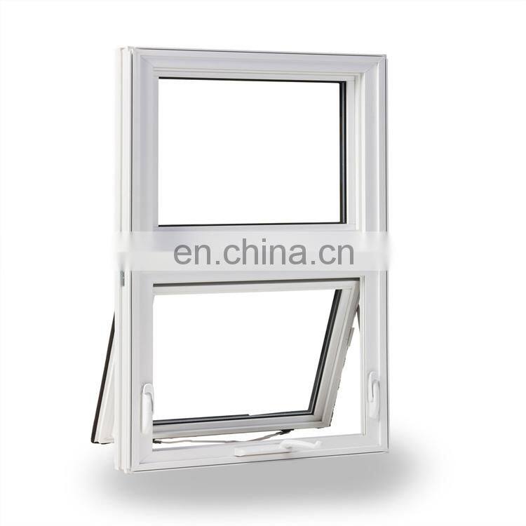 AS2047 CE drop arm window awning double tempered Frosted glass awning window with stainless steel mosquito screen