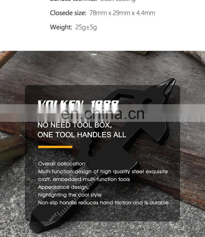 Stainless Steel Multifunctional Tools Outdoor Camping Portable Screwdriver Head Pocket Tools Gift