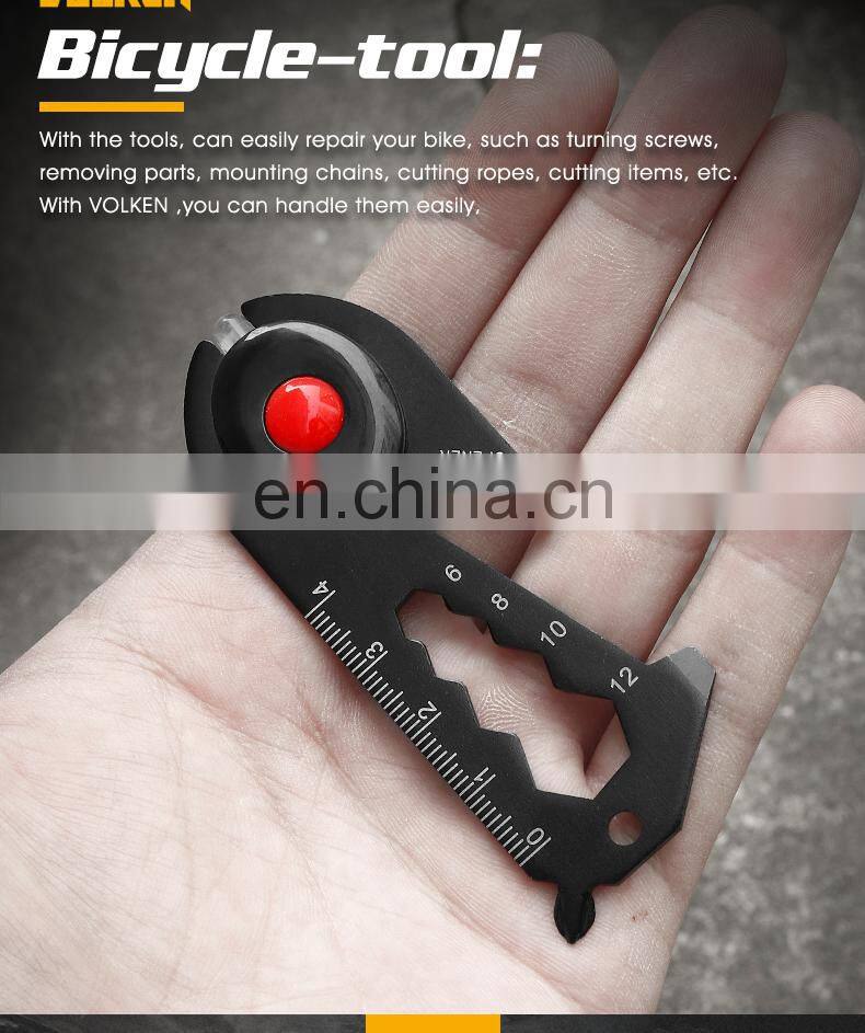 Multi-function Tool Card Camping Combination Tool Belt Light Blackened Stainless Steel Card Outdoor EDC Mini Tool