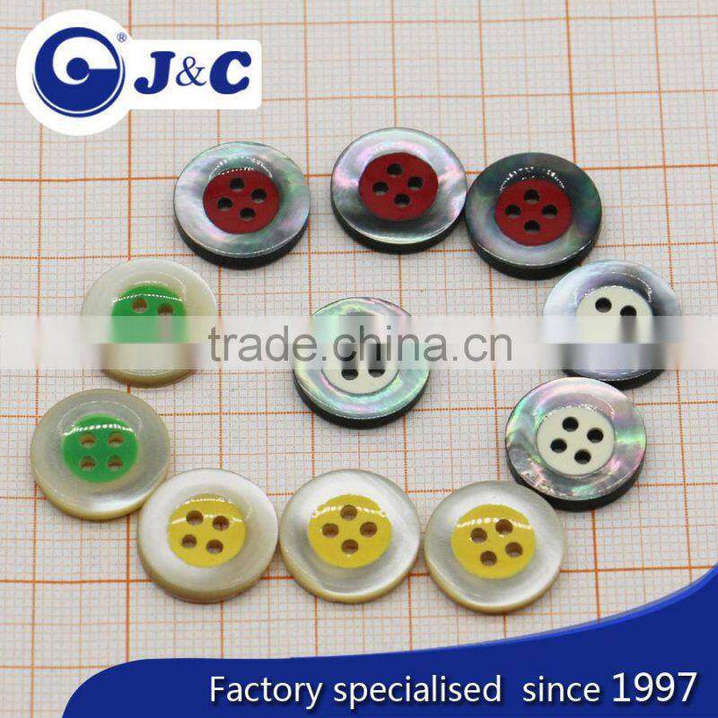 Resin doming black mother of pearl sea shell button