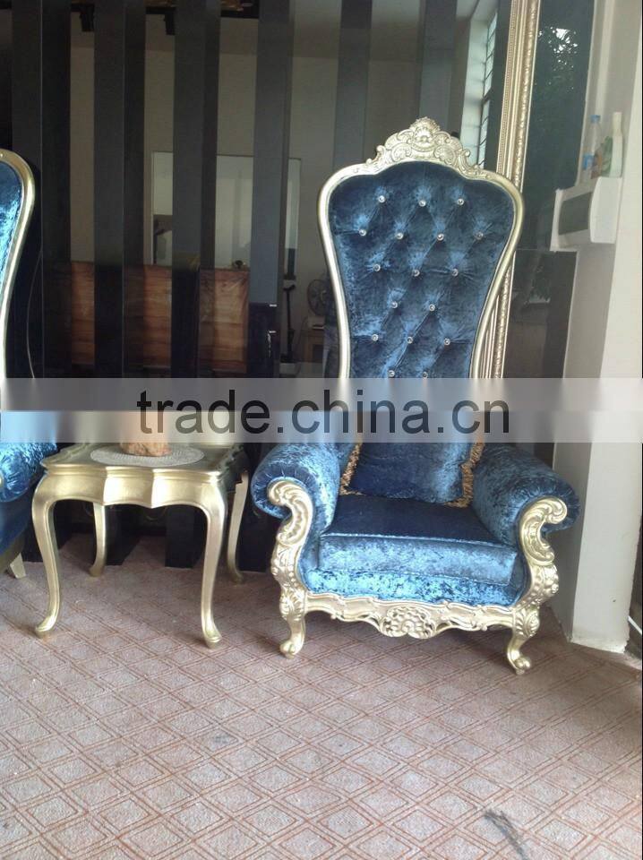 Popular king throne chair of hotel room high back furniture