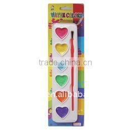 8 COLORS OVAL METALLIC DAMP DRY WITH A PAINTBRUSH WATER COLOR NON-TOXIC