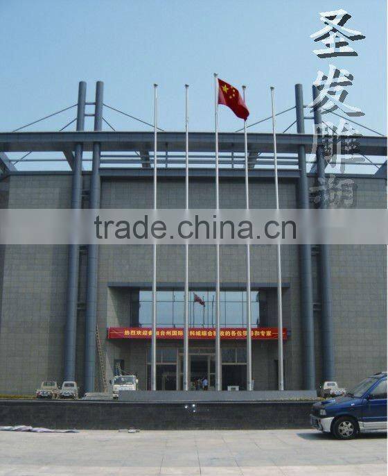 stainless steel flagpole for hotel decoration