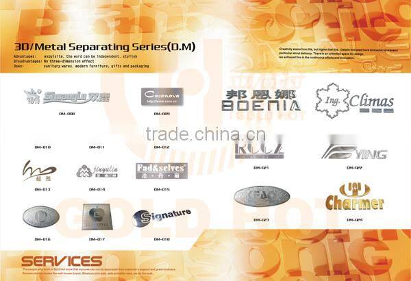 High Quality custom metal hang tag with letters Accept Paypal