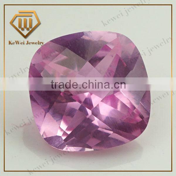 Manufacturer direct selling AAAGrade 6*6mm 1.5# synthetic ruby gemstone