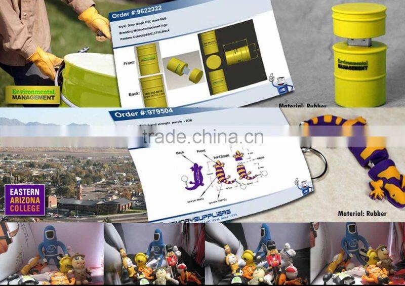 High quanlity print logo cheap custom silicone bracelet usb flash drive