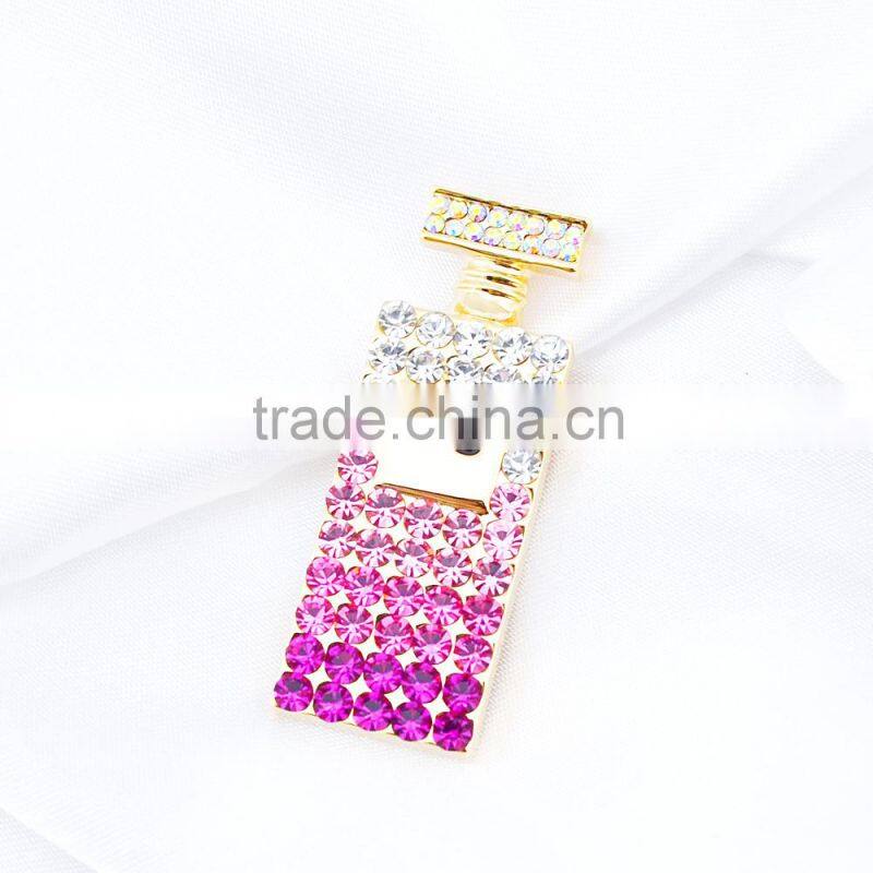Delicate High Quality Perfume Bottle Brooch Diamond Brooch