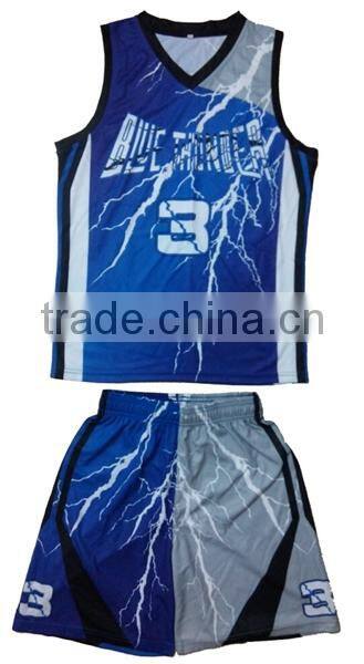 2015 full sublimation basketball uniform wholesale custom reversible basketball jersey