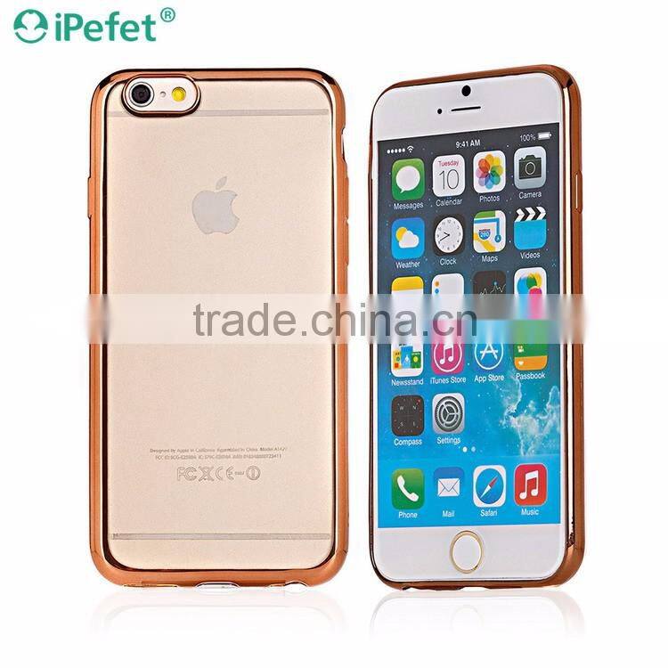 Hot Selling Electroplating TPU Phone Case Clear Back Cover For iPhone 5,for samsung galaxy j7