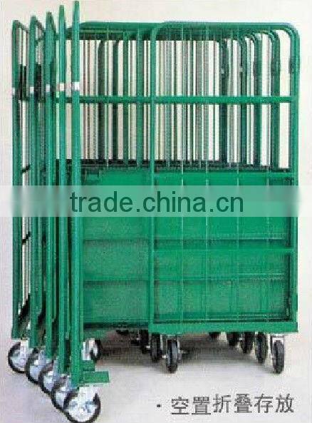 Liaoning folded metal roll cage logistic trolley