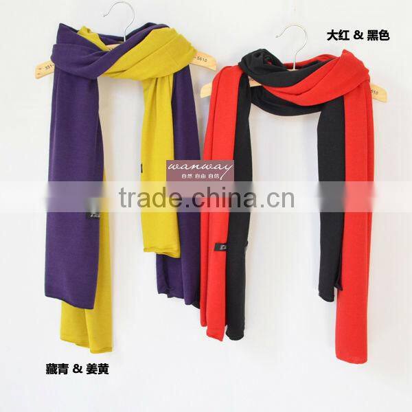 Wholesale Winter Classical Solid Color Plain Knit Jersey Scarf