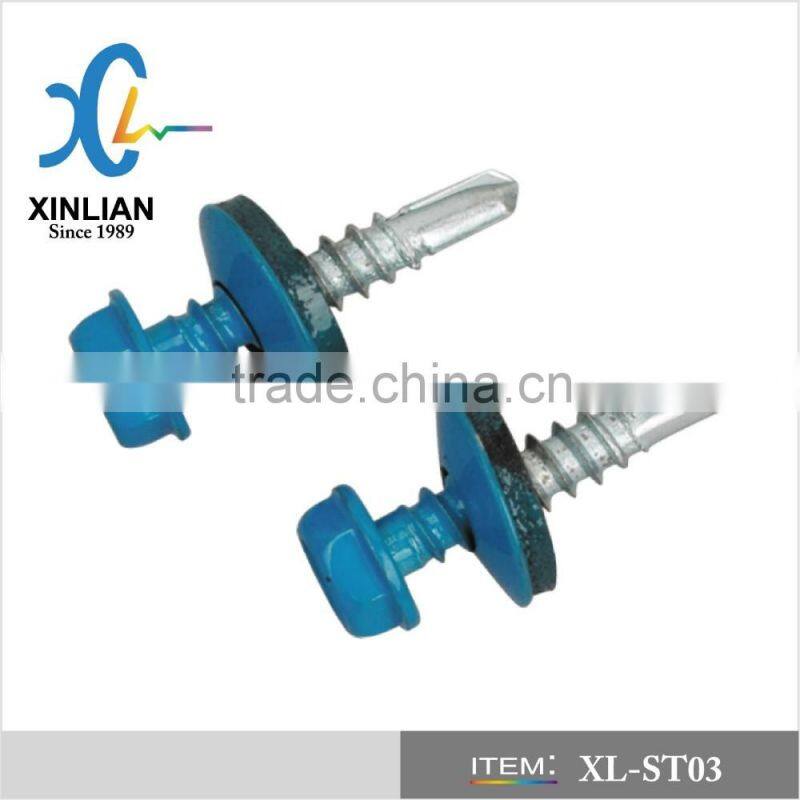 HEX WASHER HEAD SELF DRILLING SCREWS WITH BONDED SEALING WASHER