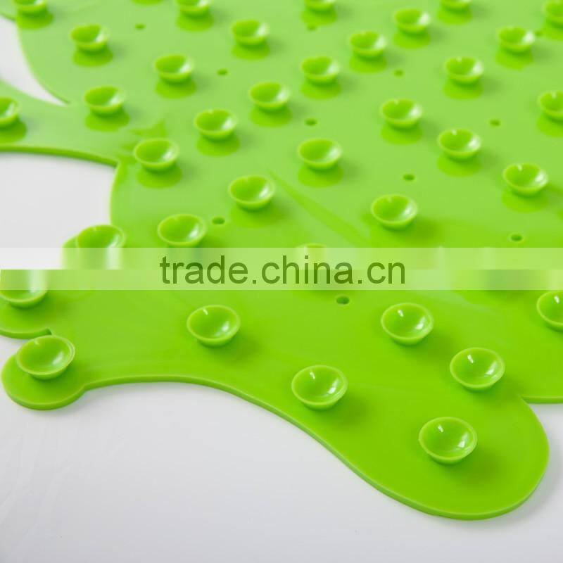 PM1831 Non-Phthalate PVC Cartoon Animal Frog Shape Bath Mat with Anti-slip Surface