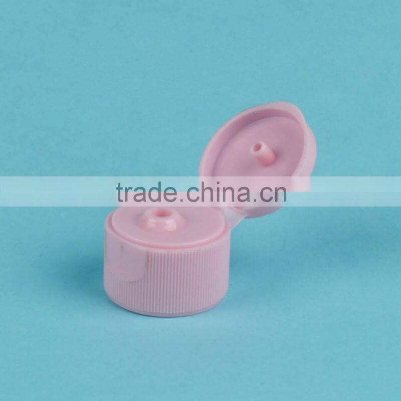 Yuyao plastic cover pink flip top cap