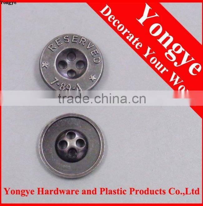 Four holes coat button