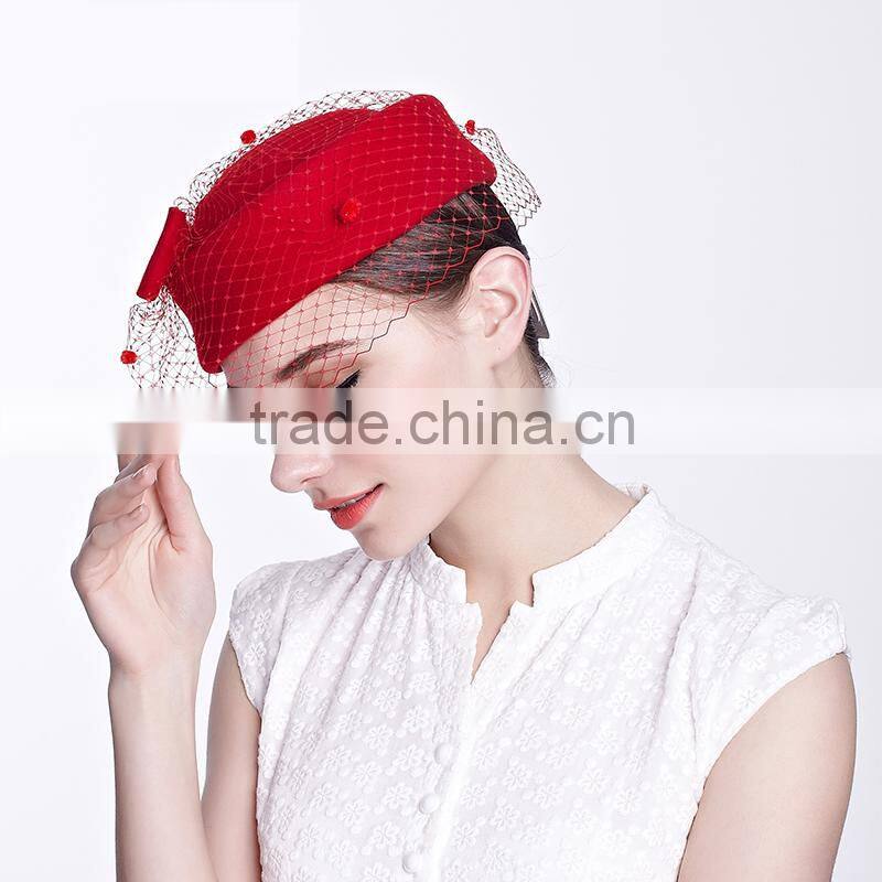 Wool Fascinator for Party ,Wedding Hair Accessories Hair Bow