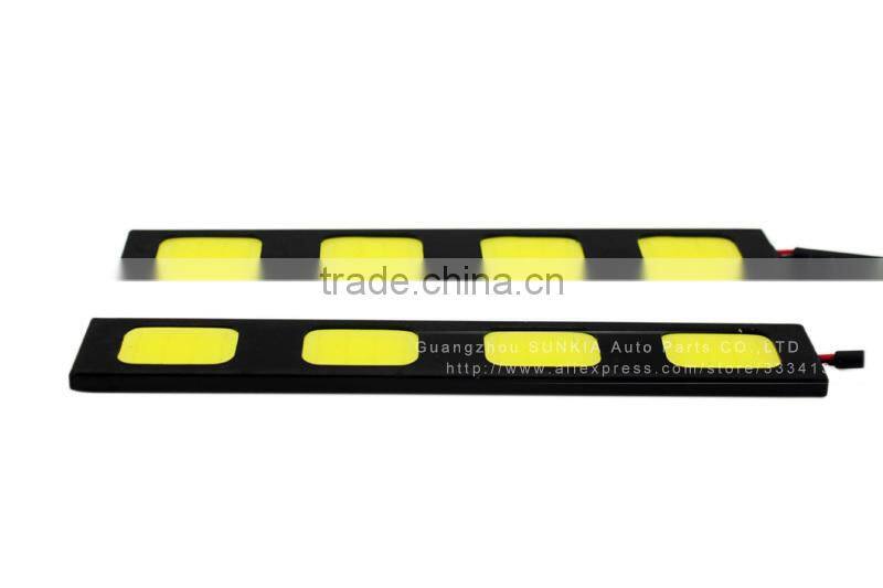 2015 New products 100% waterproof auto 4 led cob led drl for cars trucks