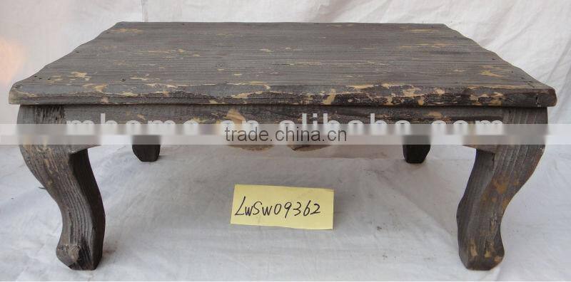 Antique exalted wood chair wood stool