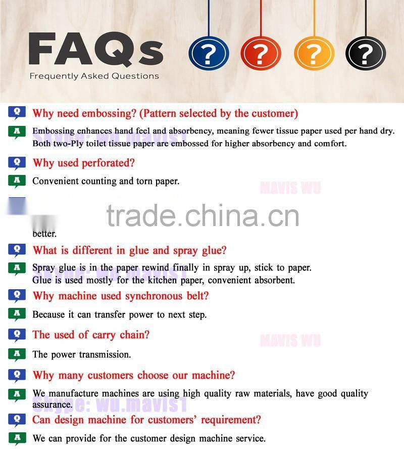 Automatic embossed perforating toilet paper roll making machine supplier