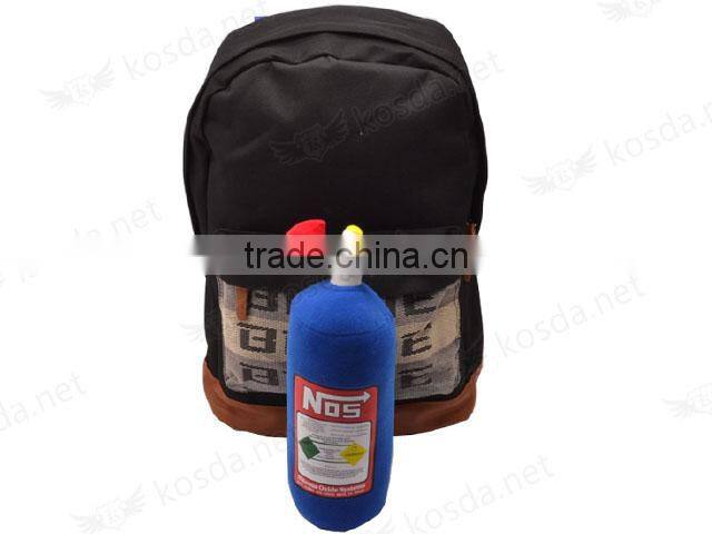 2016 New Cheap Classic Green and Black Belt Harness Canvas Racing Backpack Laptop Bag,Shoulder Car Backpack Bag