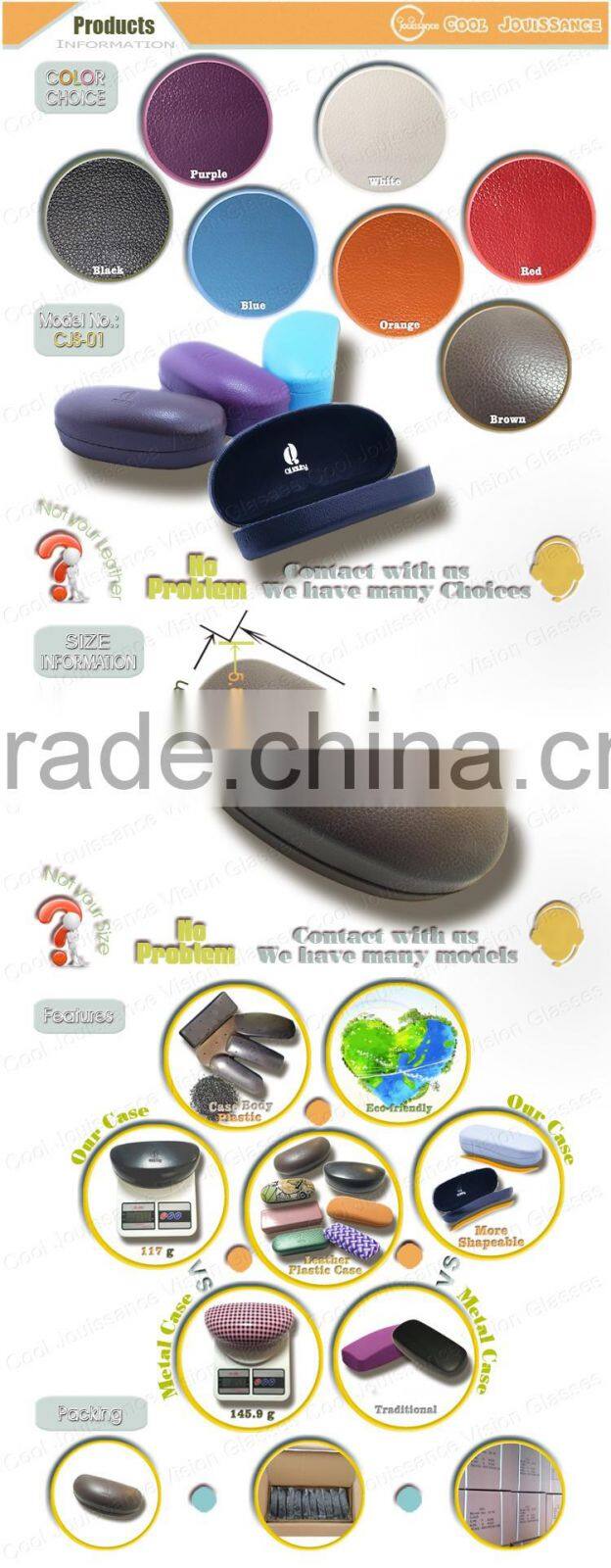 New year promotion leather eyewear case for glasses case as a gift of eyeglasses case