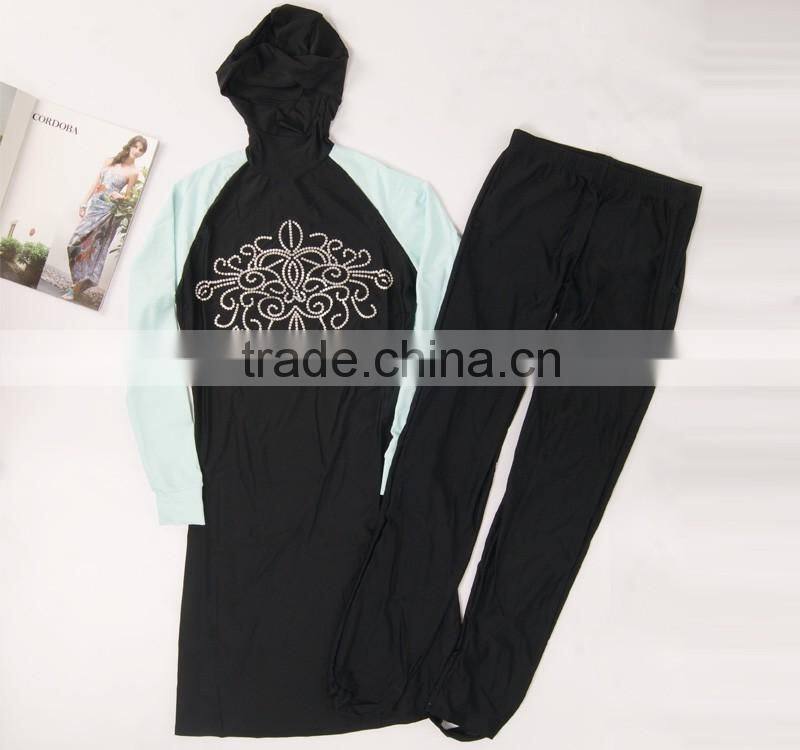 fully covered muslim islamic swimsuit