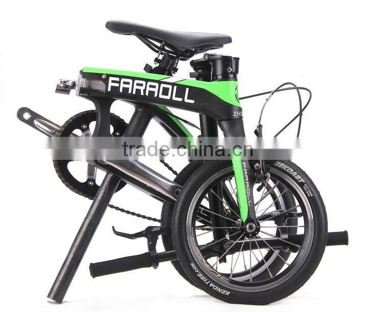 New design carbon fiber mini bike,14" folding mini bicycle