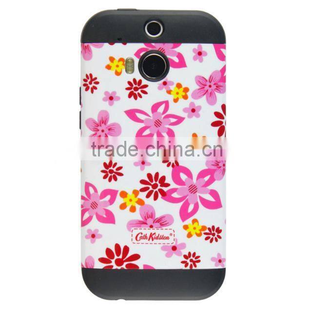New print hybrid phone Case for HTC one M8