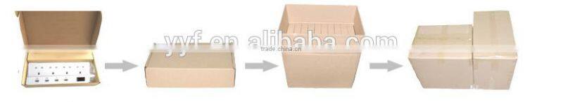 8 way surge protected 250v electric power socket with usb Extension lead